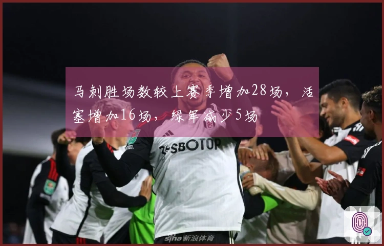 马刺胜场数较上赛季增加28场，活塞增加16场，绿军减少5场